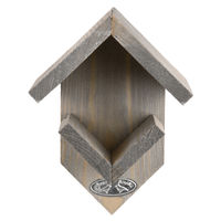Produktbild von degawo Vogelhaus aus Holz für Erdnussbuttergläser in Grau zum Aufhängen 19,1 cm hoch