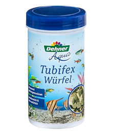 Dehner Aqua Fischfutter Frostfutter Tubifex Würfel aus Bachröhrenwürmern für Zierfische 20 g – Bild 1 von 4