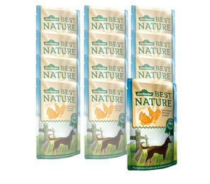 Dehner Best Nature Hundefutter Nassfutter Adult Geflügel ohne chemische Zusatzstoffe 12 x 150 g Beutel – Bild 1 von 3