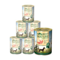 Produktbild von Dehner Best Nature Hundefutter Nassfutter Adult Getreidefrei Lachs Geflügel 6 x 400 g Dosen