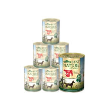 Produktbild von Dehner Best Nature Hundefutter Nassfutter Adult Getreidefrei Rind Pute 6 x 400 g Dosen