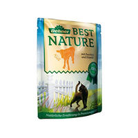 Produktbild von Dehner Best Nature Katzenfutter Adult Multipack mit Stückchen in Sauce, 8 x 85 g Beutel, Kalb, Wild, Huhn und Kaninchen, ohne Farb- und Aromastoffe