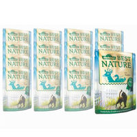 Produktbild von Dehner Best Nature Katzenfutter Nassfutter Adult Wild Ente Nudeln ohne chemische Zusatzstoffe 16 x 85 g Beutel