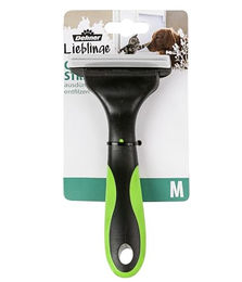 Dehner Carding-Striegel M zum Entfilzen und Ausdünnen für Hunde und Katzen aus Edelstahl in Grün - 1 Stk. – Bild 1 von 2