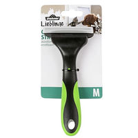Produktbild von Dehner Carding-Striegel M zum Entfilzen und Ausdünnen für Hunde und Katzen aus Edelstahl in Grün - 1 Stk.