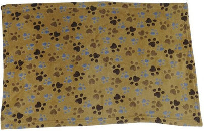 Dehner Cuddle Autoschondecke für Hunde aus Fleece in Beige mit Pfoten-Motiv – Bild 1 von 1