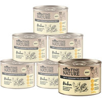 Produktbild von Dehner Fine Nature Adult Hundefutter Huhn getreidefrei Nassfutter Dose 6 x 200 g