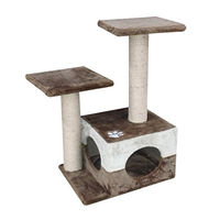 Produktbild von Dehner Katzen-Kratzbaum Mia mit Rückzugshöhle aus Sisal und Plüsch in Beige/Braun ca. 70 x 34 x 45 cm