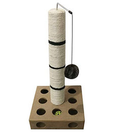 Dehner Katzen-Kratzsäule Tango aus Sisal in Braun/Beige, 52 x 25,5 x 25,5 cm – Bild 1 von 2