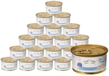 Dehner Katzen Nassfutter Thunfisch und Ente Stückchen in Gelee für adulte Katzen glutenfrei und ohne Farb- und Aromastoffe – Bild 1 von 4