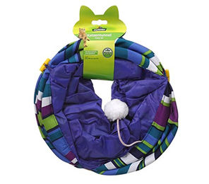 Dehner Katzenhöhle Tunnel XL aus Polyester in Blau und Bunt – Bild 1 von 3