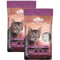 Produktbild von Dehner Katzenstreu Ultra klumpend aus 100% Bentonit extra fein und staubarm 2 x 12 kg