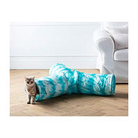 Produktbild von Dehner Katzentunnel Triplex aus Polyester Blau Ø 25 cm Länge 50 cm