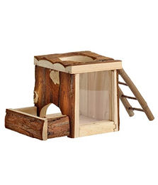 Produktbild von Dehner Kleintier Buddelturm Castle Spielzeug aus Naturholz für Kleinnager 11.5 x 12.5 x 18 cm