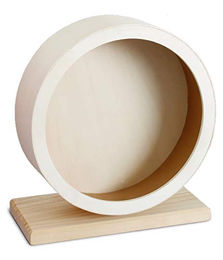 Dehner Kleintier Laufrad Motion aus Holz für Hamster Ratten und Mäuse Ø 20 cm Natur – Bild 1 von 2