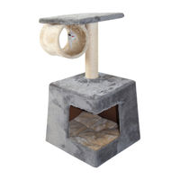 Produktbild von Dehner Kratzbaum Corner für Katzen aus Plüsch und Sisal in Grau 63 x 35 x 35 cm