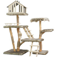 Produktbild von Dehner Kratzbaum Lovely für Katzen aus Holz und Plüsch mit Kuschelhöhle und Kratzflächen 162 x 142 x 71 cm Beige