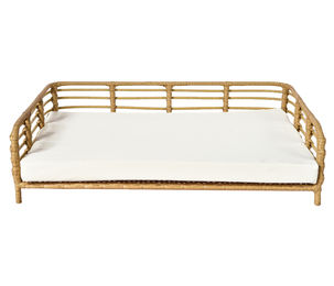 Dehner Kuschelbett Elton Hundebett und Katzenbett aus Polyester in Weiß 74 x 20 x 49 cm - 1 Stk. – Bild 1 von 3