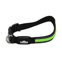 Produktbild von Dehner LED-Hundehalsband Flash Collar mit Mesh-Stoff in Schwarz/Grün
