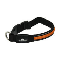 Produktbild von Dehner LED-Hundehalsband Flash Collar mit Mesh-Stoff in Schwarz/Orange, Länge 51 cm, Höhe 2,5 cm, wiederaufladbar - 1 Stk.