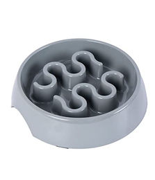 Produktbild von Dehner Lieblinge Antischlingnapf Slow Feeder aus Melamin in Grau
