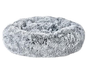 Dehner Lieblinge Cookie Hundebett und Katzenkissen aus Polyester Größe M Grau oder Schwarz – Bild 1 von 8