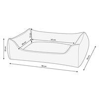 Produktbild von Dehner Lieblinge Hundebett und Katzenbett Sammy aus Polyester Grau 90 x 70 x 20 cm