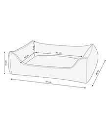 Dehner Lieblinge Hundebett und Katzenbett Sammy in Beige aus Polyester 61 x 48 x 18 cm – Bild 1 von 1