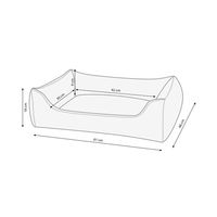 Produktbild von Dehner Lieblinge Hundebett und Katzenbett Sammy in Beige aus Polyester 61 x 48 x 18 cm