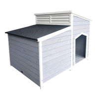 Produktbild von Dehner Lieblinge Hundehütte Balu aus Tannenholz mit Bitumenbeschichtung Grau 128 x 91 x 88.5 cm