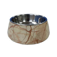 Produktbild von Dehner Lieblinge Hundenapf Mini aus Melamin in Beige mit Marmor-Optik 160 ml - 160 ml
