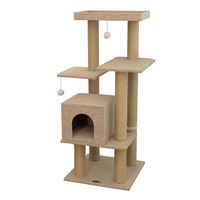 Produktbild von Dehner Lieblinge Katzen-Kratzbaum Nele in Beige und Braun mit Seil ca. 122 x 50 x 50 cm