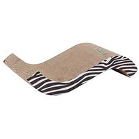 Produktbild von Dehner Lieblinge Katzen-Kratzpappe Wavy aus FSC-zertifiziertem Karton, 53 x 12 x 22 cm, beige/schwarz/weiß/bunt