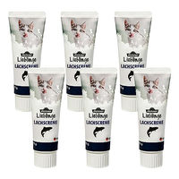 Produktbild von Dehner Lieblinge Katzensnack Creme Lachs zuckerfrei für ausgewachsene Katzen 6 x 75 g (450 g)