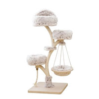 Produktbild von Dehner Lieblinge Kratzbaum Bonnie für Katzen in Beige Weiß Braun aus Plüsch und Sisal 58 x 130 x 58 cm