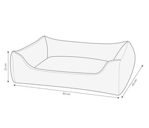 Dehner Lieblinge Kuschelbett Casim Hundebett und Katzenbett mit Anti-Rutsch-Boden Größe L Beige/Weiß - 1 Stk. – Bild 1 von 7