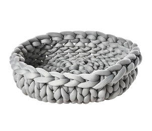 Dehner Lieblinge Kuschelbett Chiara Hundebett und Katzenbett aus Polyester Grau Ø 100 cm – Bild 1 von 2