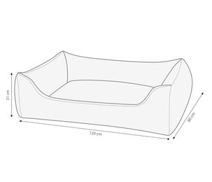 Dehner Lieblinge Kuschelbett Woof Hundebett und Katzenbett wasserdicht grau Größe XL - 1 Stk. – Bild 1 von 2