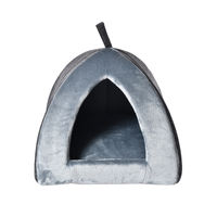 Produktbild von Dehner Lieblinge Kuschelhöhle Cleo Katzenhöhle mit Liegekissen grau 40 x 35 x 40 cm - 1 Stk.