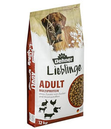 Dehner Lieblinge Multiprotein Trockenfutter für ausgewachsene Hunde Geflügel Wild Fisch zuckerfrei – Bild 1 von 6