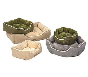 Dehner Lieblinge Sammy Hundebett und Katzenbett aus Polyester in Beige 75 x 58 x 19 cm – Bild 1 von 4
