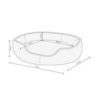Produktbild von Dehner Lieblinge Sammy Hundebett und Katzenbett, oval, Grau, Polyester, Größe L