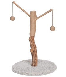 Dehner Lovely Katzen-Kratzbaum aus Holz mit Sisal in Braun Weiß Beige 80 x 45 x 45 cm – Bild 1 von 7