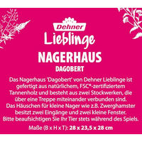 Produktbild von Dehner Nagerhaus Dagobert aus Naturholz für Nager 28 x 23,5 x 28 cm