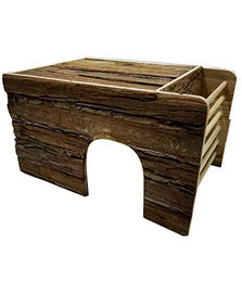 Dehner Nagerhaus Harpo aus Tannenholz für Kaninchen und Meerschweinchen 40 x 29 x 25 cm Natur – Bild 1 von 2
