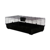 Produktbild von Dehner Nagerheim Peppy Kleintierkäfig für Meerschweinchen Hamster und Kaninchen aus Metall und Kunststoff in Schwarz 140 x 69 x 47 cm