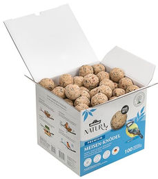 Dehner Natura Meisenknödel proteinreich Wildvogelfutter ohne Netz 100 x 90 g (9 kg) – Bild 1 von 3