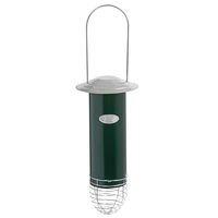 Produktbild von Dehner Natura Meisenknödelautomat Vogelhaus aus Metall in Grün Ø 7,5 cm Höhe 26,5 cm