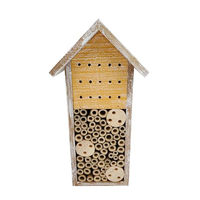 Produktbild von Dehner Natura Premium Insektenhotel Galway aus FSC-zertifiziertem Tannenholz und Bambus in Braun und Gelb - 1 Stk.