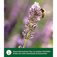 Produktbild von Dehner Natura Premium Insektenhotel Lepido aus Bambus und Sperrholz für Bienen Schmetterlinge und Käfer 21 x 13,5 x 13 cm